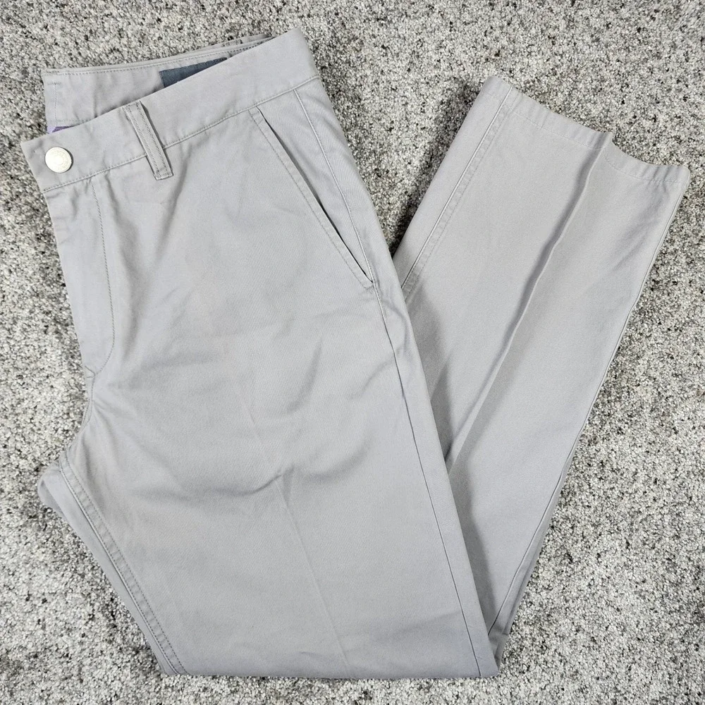 Bonobos Chinos Mens 33x32 Straight Leg Grey Dogs Cotton Pants Excellent